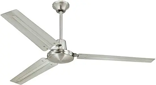 Ceiling Fan, Shop Ceiling Fan, Commercial Ceiling Fan, Industrial 56 Inch Three Blade Indoor Ceiling Fan, with Brushed Nickel St
Ceiling Fan, Shop Ceiling Fan, Commercial Ceiling Fan, Industrial 56 Inch Three Blade Indoor Ceiling Fan, with Brushed Nickel St