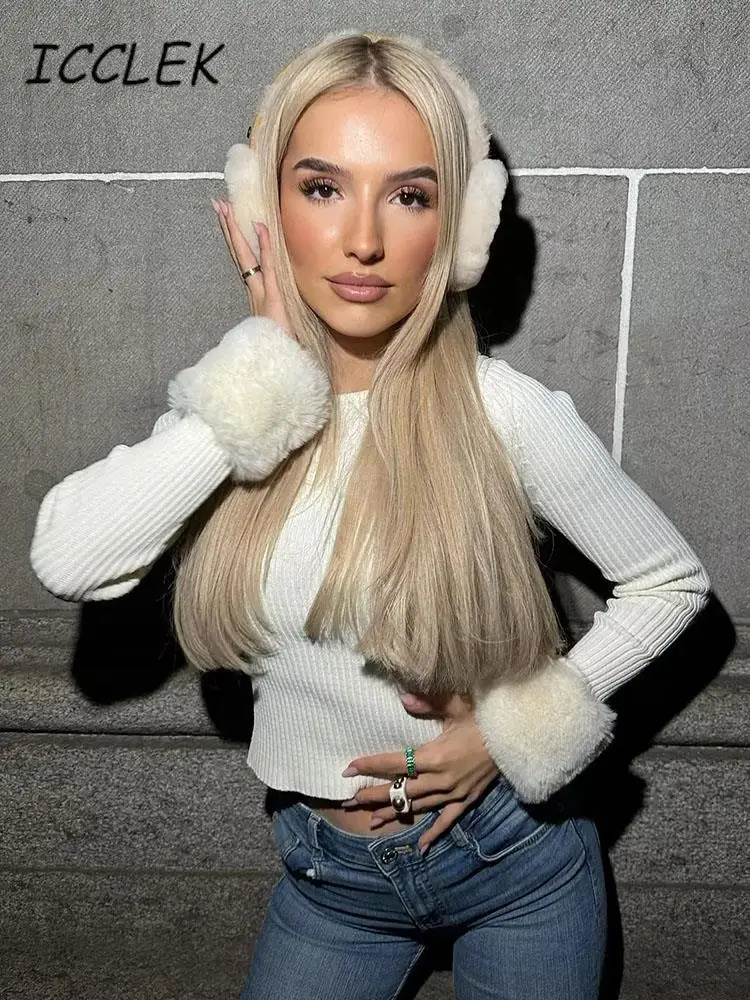 Свитер Icclek Y2k, зимняя одежда, женские белые вязаные пуловеры, Весенняя вязаная одежда в полоску, Рождественский свитер, трикотажные топы Trafza
Свитер Icclek Y2k, зимняя одежда, женские белые вязаные пуловеры, Весенняя вязаная одежда в полоску, Рождественский свитер, трикотажные топы Trafza