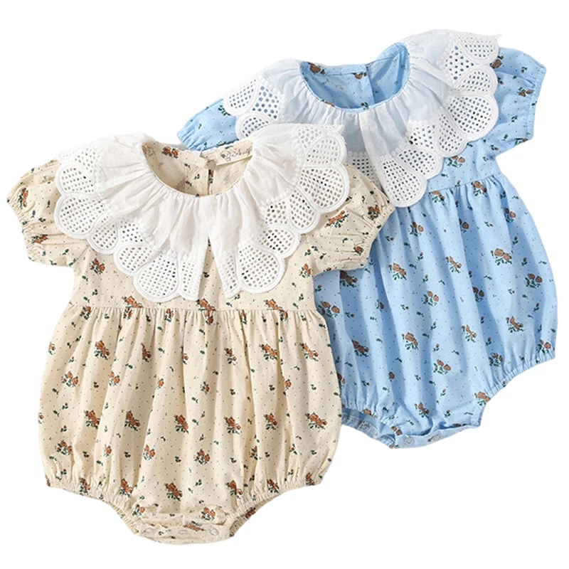 Baby Girl Clothes Summer Princess Cotton Lace Lapel Jumpsuit Flower Toddler Baby Bodysuit Infant Triangle Romper
Baby Girl Clothes Summer Princess Cotton Lace Lapel Jumpsuit Flower Toddler Baby Bodysuit Infant Triangle Romper