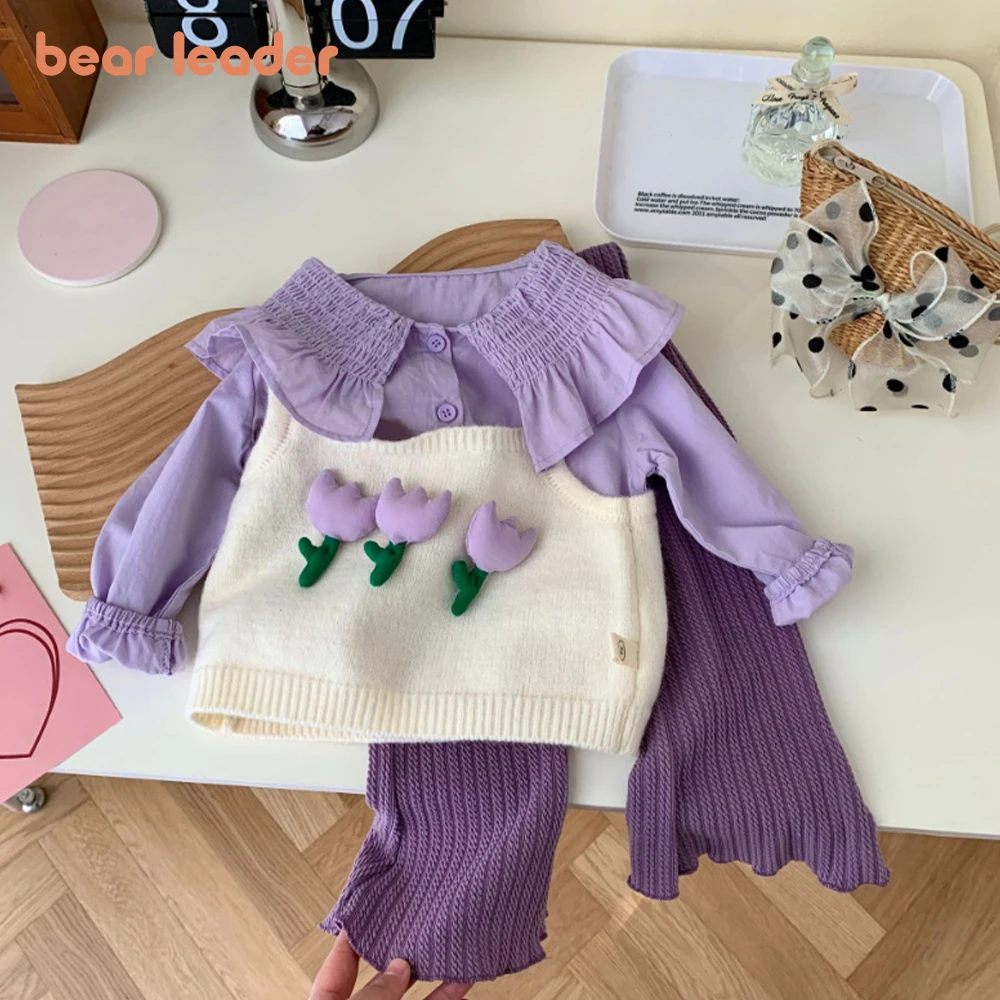 Bear Leader Girls' Set 2023 Autumn New Children's Polo Collar Applique Shirt+Tank Top+Pants Three Piece Set Children's Clothing
Bear Leader Girls' Set 2023 Autumn New Children's Polo Collar Applique Shirt+Tank Top+Pants Three Piece Set Children's Clothing