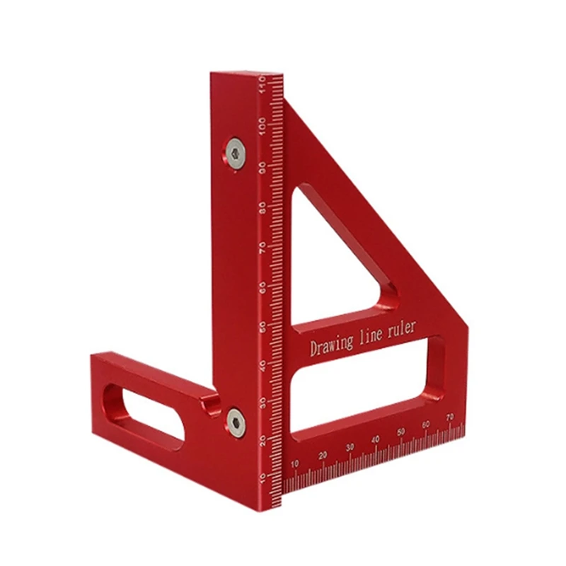 Woodworking Square Protractor Aluminum Alloy Miter Triangle Ruler Layout Measuring Tool For Engineer Carpenter -Red
Woodworking Square Protractor Aluminum Alloy Miter Triangle Ruler Layout Measuring Tool For Engineer Carpenter -Red