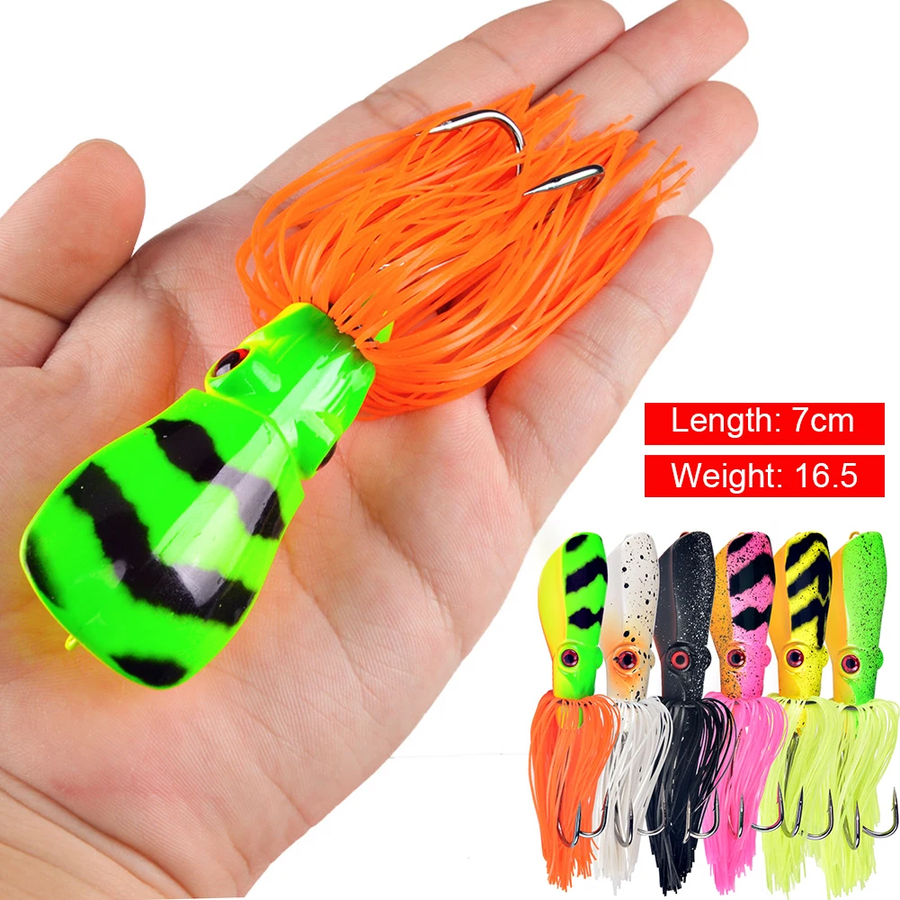 7CM 16.5G Fishing Lure Dual Hook Artificial Hard Bait Squid Skirt Frog Lure Fake Bait for Bass Freshwater Saltwater Accessories
7CM 16.5G Fishing Lure Dual Hook Artificial Hard Bait Squid Skirt Frog Lure Fake Bait for Bass Freshwater Saltwater Accessories