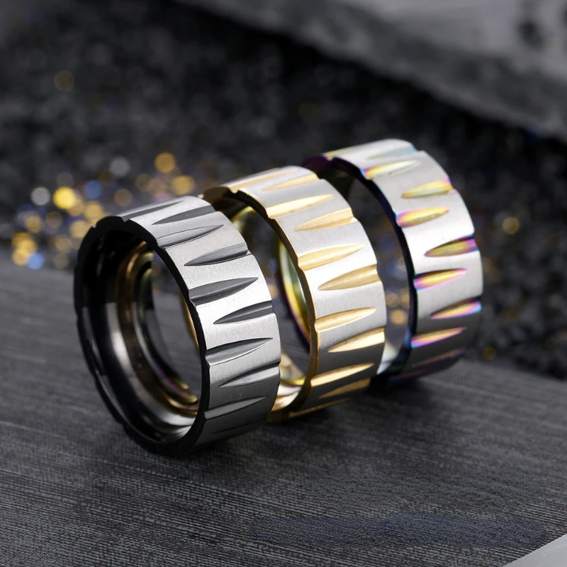 European and American Popular Stainless Steel Victory Punk Brushed Ring Cool Men's Rock Party Jewelry 
European and American Popular Stainless Steel Victory Punk Brushed Ring Cool Men's Rock Party Jewelry