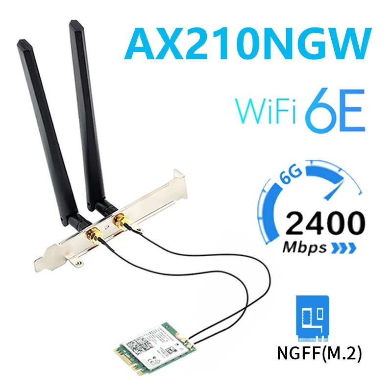 Улучшенная беспроводная сетевая карта для ноутбука AX210NGW 802.11AX AX200, Wi-Fi 6E, 5374 Мбит/с, поддержка 6G 5,2
Улучшенная беспроводная сетевая карта для ноутбука AX210NGW 802.11AX AX200, Wi-Fi 6E, 5374 Мбит/с, поддержка 6G 5,2