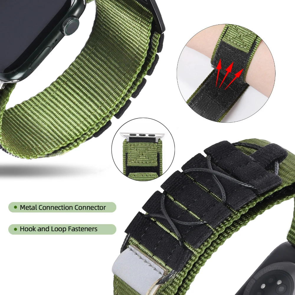 2023New Sport Nylon Loop Watch Band for Apple Watch 44mm 45mm 49mm 40mm 41mmm 38mm 42mm Strap for Iwatch 8 7 6 5 SE 4 Bracelet
2023New Sport Nylon Loop Watch Band for Apple Watch 44mm 45mm 49mm 40mm 41mmm 38mm 42mm Strap for Iwatch 8 7 6 5 SE 4 Bracelet