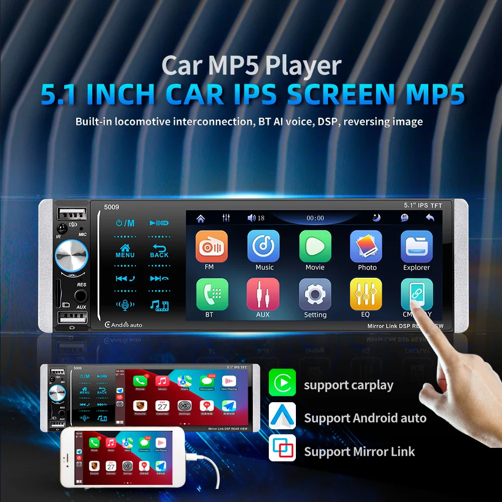 1 Din Car Radio Multimedia Video Player FM/AM/RDS MP5 Audio Car Multimedia Player Stereo Receiver Universal
1 Din Car Radio Multimedia Video Player FM/AM/RDS MP5 Audio Car Multimedia Player Stereo Receiver Universal