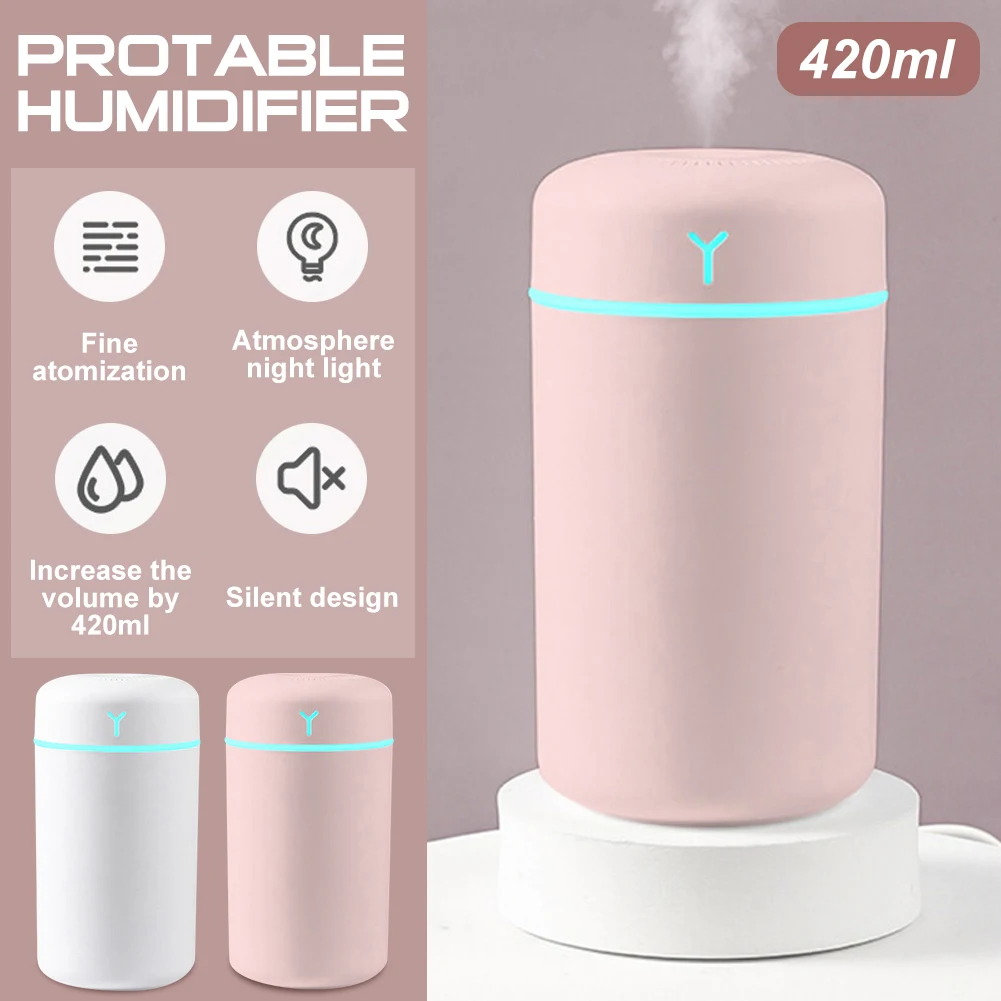 Mini Air Humidifier Portable Rechargeable Cool Mist Atomizer with Adjustable Spray Mode Night Light for Bedroom Office Car
Mini Air Humidifier Portable Rechargeable Cool Mist Atomizer with Adjustable Spray Mode Night Light for Bedroom Office Car