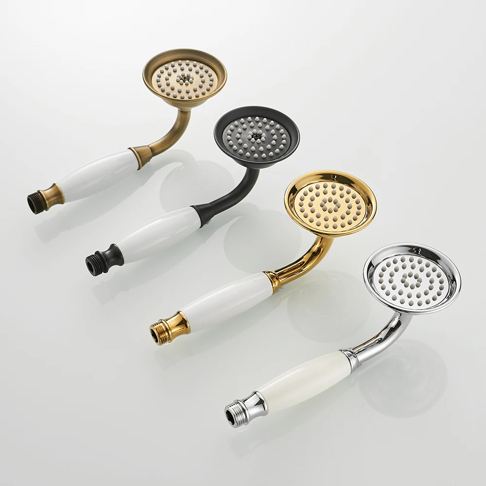 Shower Heads Antique Brass Bathroom Hand Held Shower Sprayer Head Black Gold Chrome Brass&Porcelain Hand Shower Head
Shower Heads Antique Brass Bathroom Hand Held Shower Sprayer Head Black Gold Chrome Brass&Porcelain Hand Shower Head