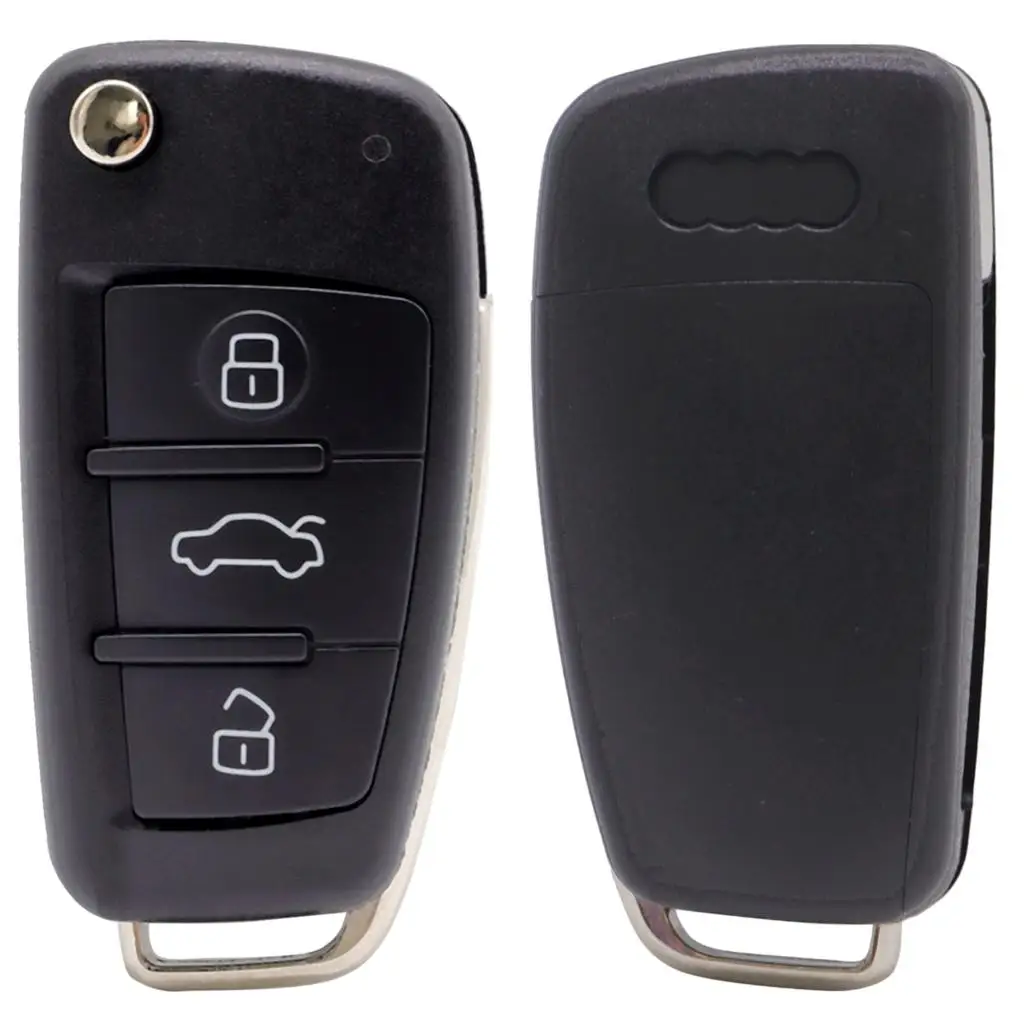 

3 Button Folding Remote Smart Flip Car Key Fob Case Cover Shell Holder For Audi A2 A3 A4 A6 A6L A8 Q7 TT Quattro S3 A1 S1 RS6 Q3