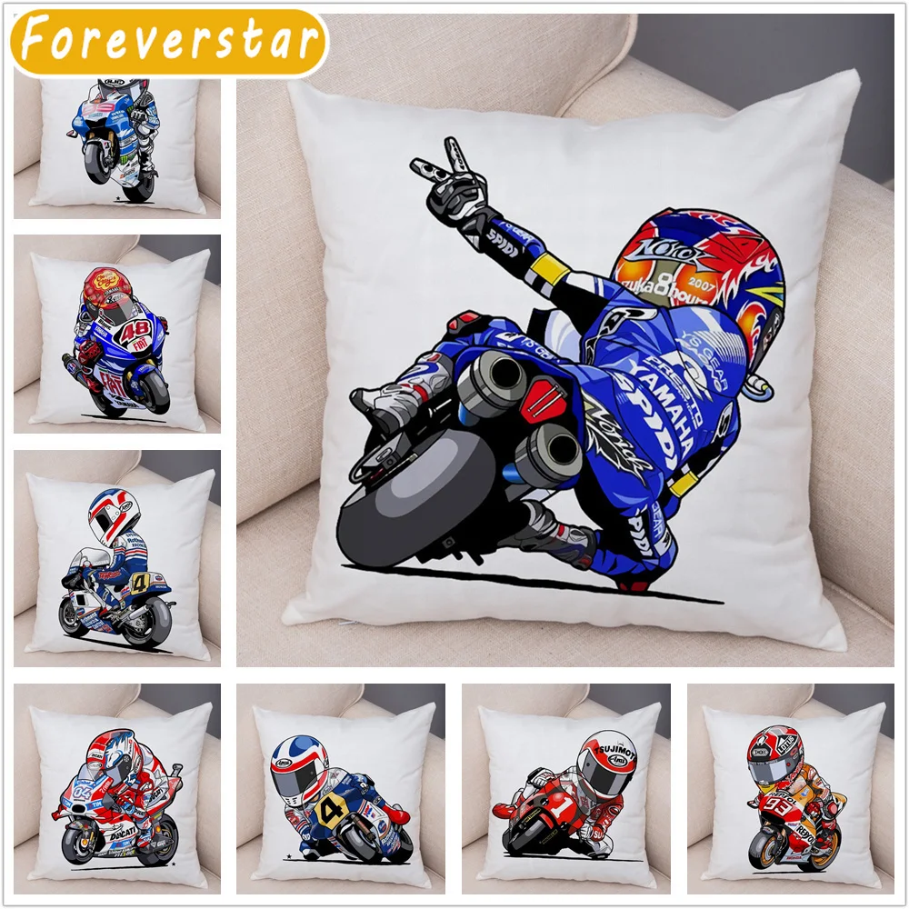 Polyester Cartoon Sport Motorcycle Cushion Cover Mobile Bike Pillow Cover Pillow Case For Sofa Home Funda Cojin Cojines 45x45cm 
Polyester Cartoon Sport Motorcycle Cushion Cover Mobile Bike Pillow Cover Pillow Case For Sofa Home Funda Cojin Cojines 45x45cm