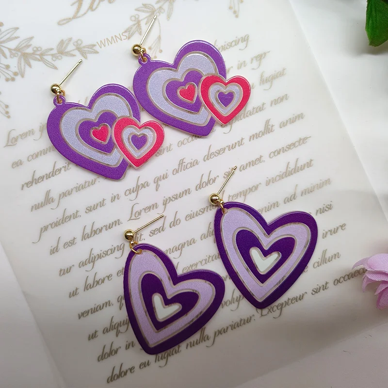 Fashion Earrings Purple Color Heart Design Jewelry Gift For Women 1Pair Earrings Vintage Drop Earrings For Girl Party
Fashion Earrings Purple Color Heart Design Jewelry Gift For Women 1Pair Earrings Vintage Drop Earrings For Girl Party