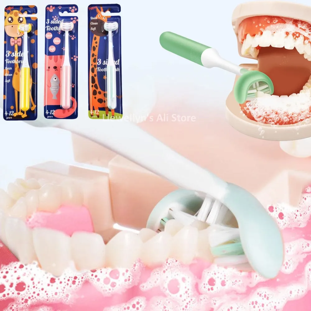 3-Sided Toothbrush Pbt Ultra Fine Soft Hair Kids Children Toothbrushes Tongue Scraper Deep Cleaning Oral Care Teeth Brush
3-Sided Toothbrush Pbt Ultra Fine Soft Hair Kids Children Toothbrushes Tongue Scraper Deep Cleaning Oral Care Teeth Brush