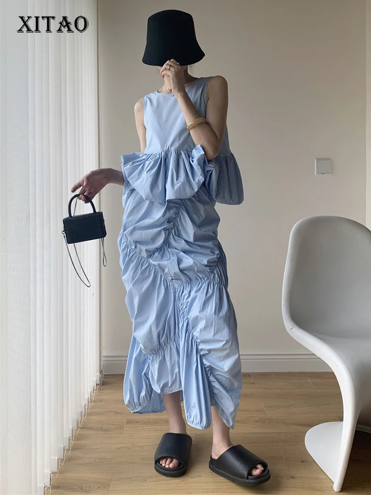 XITAO Pleated Solid Dress Sets Korea 2023 Summer New Arrival Personality Fashion Loose O-neck Sleeveless Two Piece Set DMJ1777
XITAO Pleated Solid Dress Sets Korea 2023 Summer New Arrival Personality Fashion Loose O-neck Sleeveless Two Piece Set DMJ1777