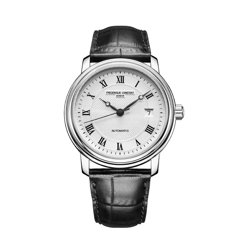 

New Fashion Luxury Simple Frederique Constant Watch for Men FC-303 Casual Auto Date Dial Wrist Watch Premium Leather Strap Clock