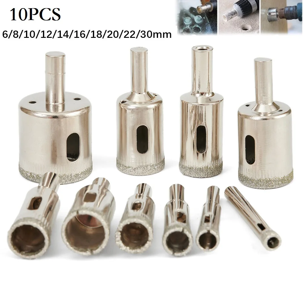 10pcs Diamond Saw Hole Drill Bit Set Glass Ceramic Tile Wood Core Cutting Tool For Power Tools Accessories
10pcs Diamond Saw Hole Drill Bit Set Glass Ceramic Tile Wood Core Cutting Tool For Power Tools Accessories