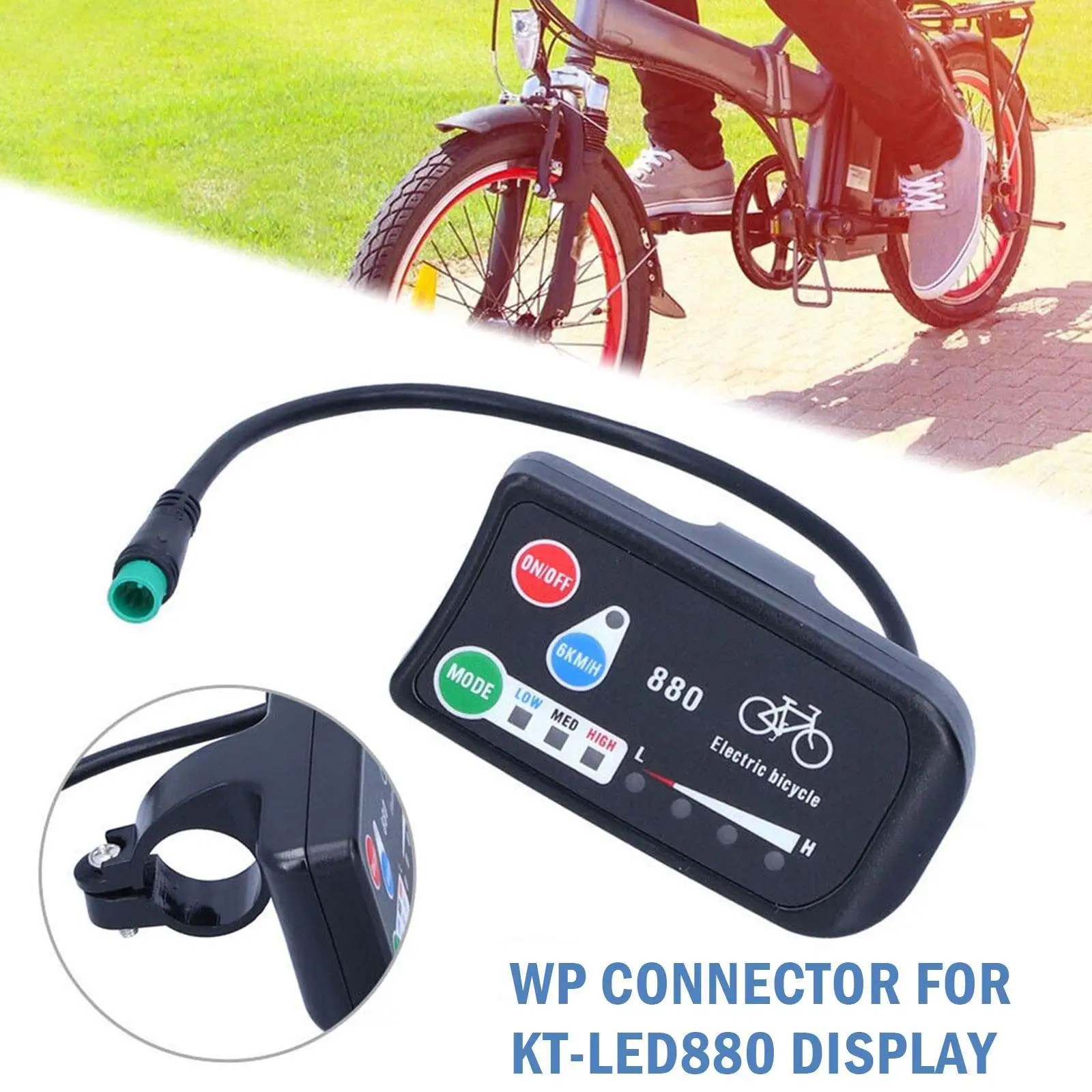 E-Bike LCD Display Screen 36V 48V LED880 Electric Bike Display for KT Controller Bike Control Panel Electric Bicycle Accessories 
E-Bike LCD Display Screen 36V 48V LED880 Electric Bike Display for KT Controller Bike Control Panel Electric Bicycle Accessories