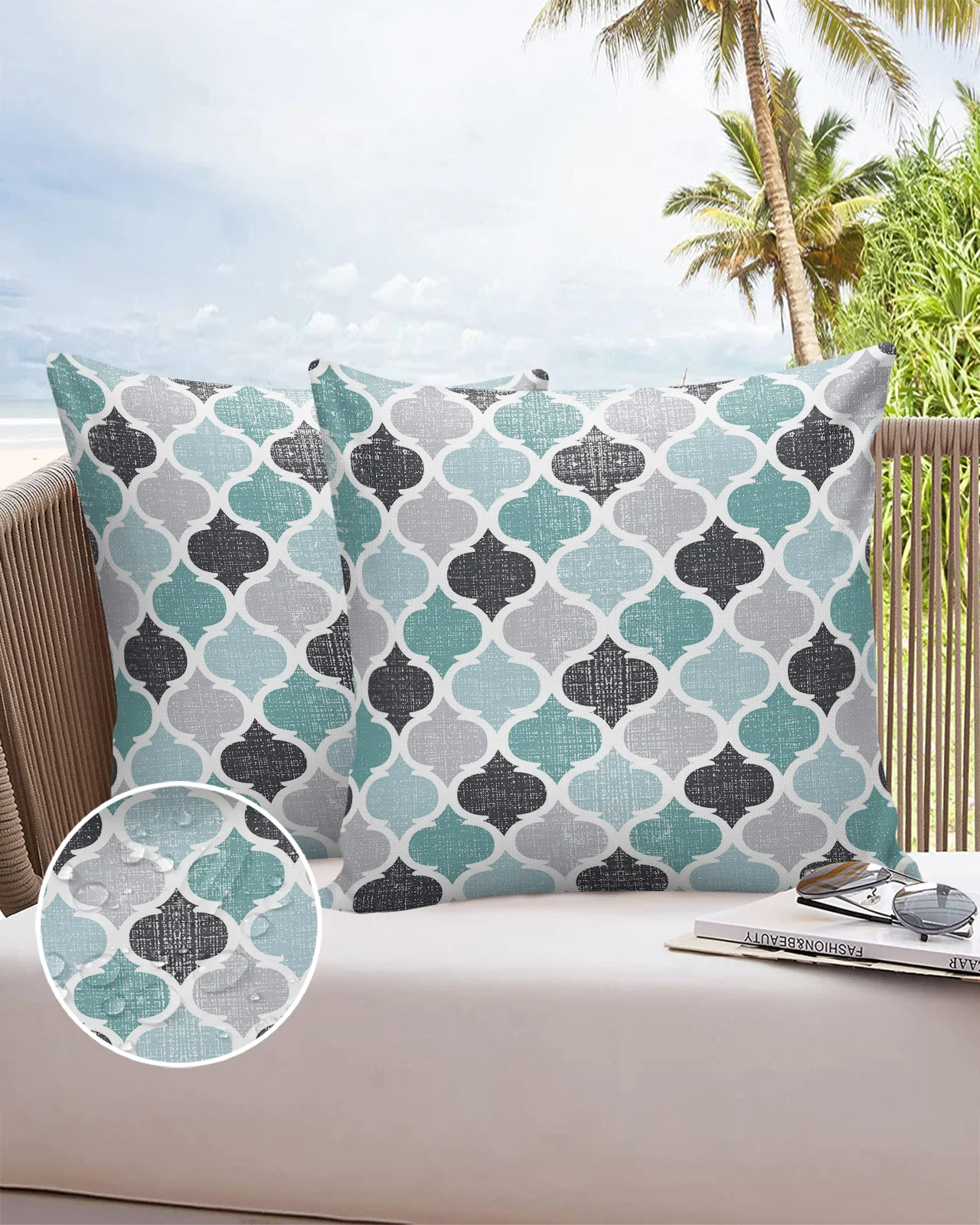 2/4PCS Outdoor Garden Chair Waterproof Cushion Cover Geometric Cyan Vintage Moroccan Home Decor 40/45/50/60/66cm Pillow Case
2/4PCS Outdoor Garden Chair Waterproof Cushion Cover Geometric Cyan Vintage Moroccan Home Decor 40/45/50/60/66cm Pillow Case