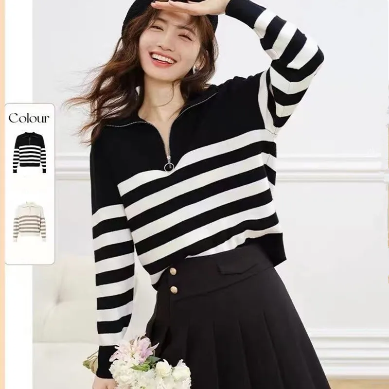 Women Sweater Pullover Striped Winter Sweater Korean Sweter Sweaters 2022 Long Sleeve Tops Knit Sweaters Vintage Pullover Women
Women Sweater Pullover Striped Winter Sweater Korean Sweter Sweaters 2022 Long Sleeve Tops Knit Sweaters Vintage Pullover Women