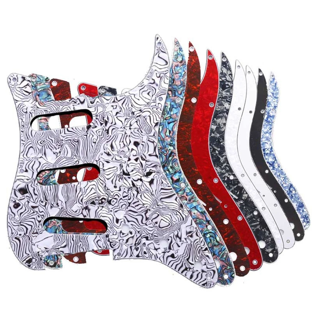 

1pc 3 Ply 11 Holes Pickguard Colorful Celluloid Guitar Pickguards Scratch Plate For Strat Strat-ocaster Guitars SSS Parts
