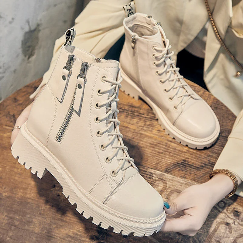 2022 Women's High Quality PU Leather Women's Boots Fashion Women's Lace-up Side Zipper Boots Autumn and Winter Women Ankle Boots
2022 Women's High Quality PU Leather Women's Boots Fashion Women's Lace-up Side Zipper Boots Autumn and Winter Women Ankle Boots