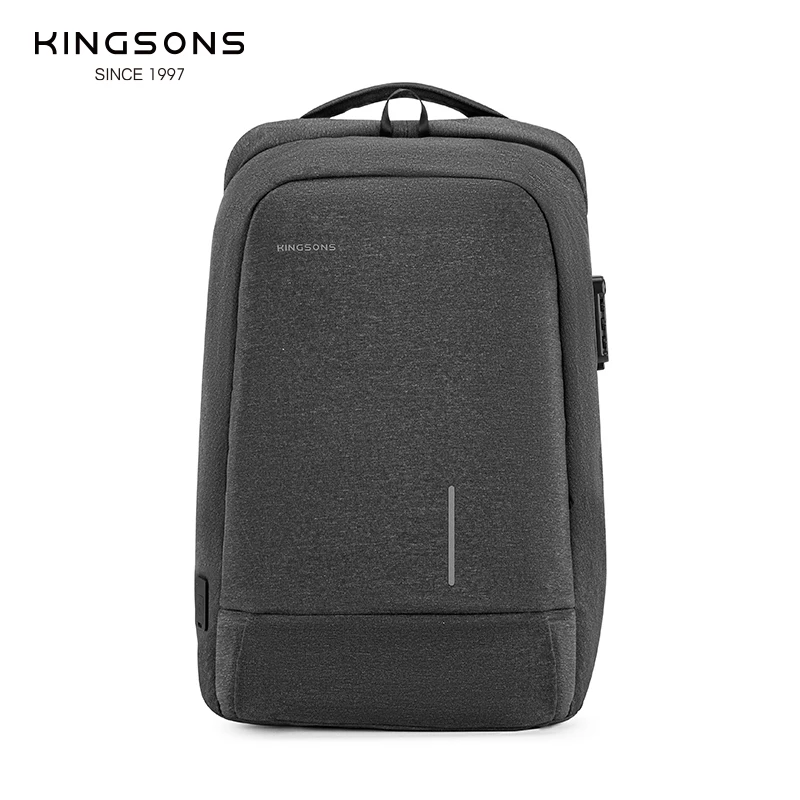 

KINGSONS 15.6-Inch Laptop Backpack External USB Port Charging Anti-theft Business Men's Backpack