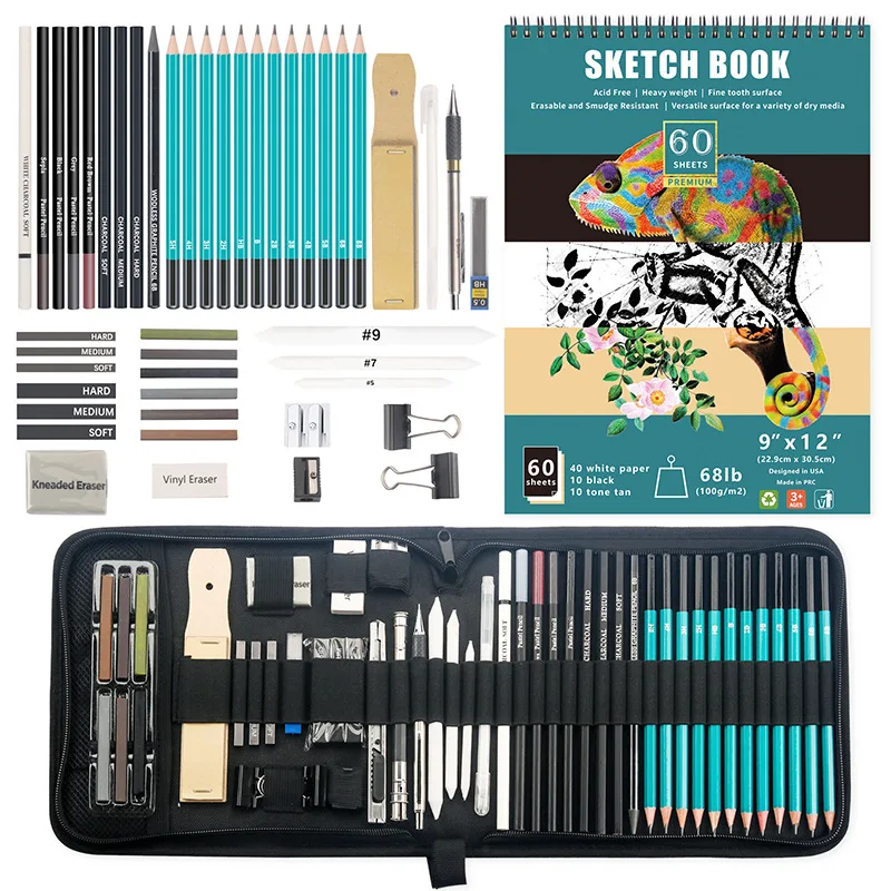 Drawing Sketching Art Set 50-Piece Ultimate Complete Artist Kit Graphite and Charcoal Pencils Sticks Pastels Erasers
Drawing Sketching Art Set 50-Piece Ultimate Complete Artist Kit Graphite and Charcoal Pencils Sticks Pastels Erasers