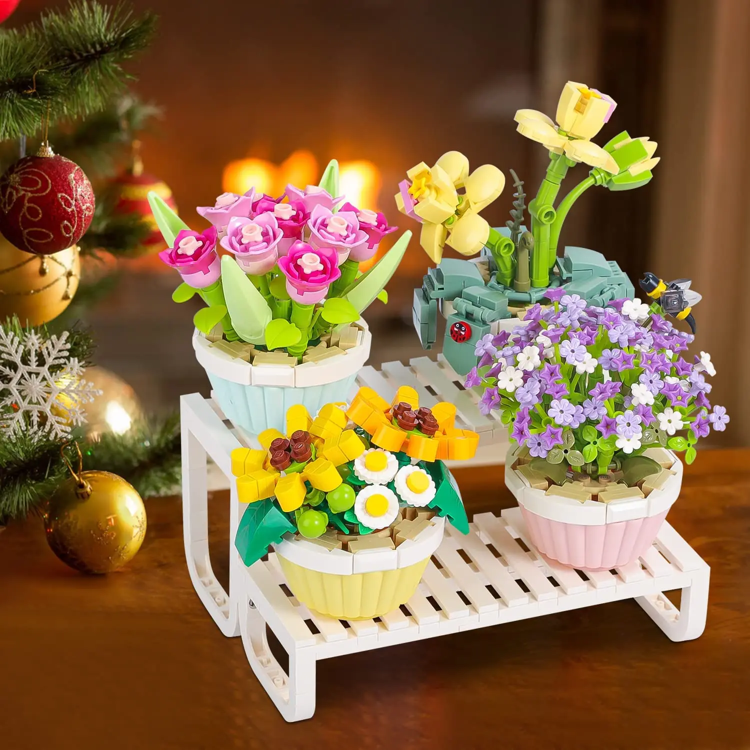 Creative Mini Flower Pot Building Blocks Green Plant Bouquet Small Bonsai Home Decoration Children's Educational Toys Girl Gift
Creative Mini Flower Pot Building Blocks Green Plant Bouquet Small Bonsai Home Decoration Children's Educational Toys Girl Gift