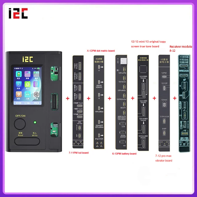 I2C i6 Intelligent Programmer For iPhone 6-13 Pro Max Photosensitive Original Color Battery Fingerprint Dot Matrix Repair Tool
I2C i6 Intelligent Programmer For iPhone 6-13 Pro Max Photosensitive Original Color Battery Fingerprint Dot Matrix Repair Tool