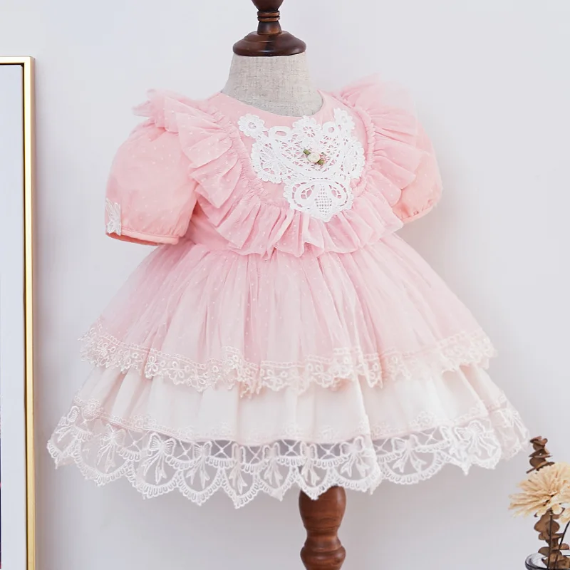 Spanish Children's Clothing Girls Pink Lace Ball Gowns Baby Spain Lotia Dresses Kids Evening Princess CB0155
Spanish Children's Clothing Girls Pink Lace Ball Gowns Baby Spain Lotia Dresses Kids Evening Princess CB0155