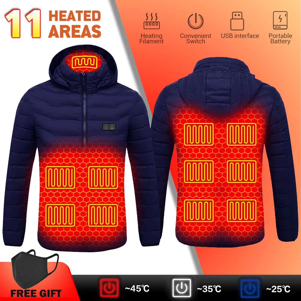 Men Winter Warm USB 11 zone Heating Jackets Heated Vests Coat Hunting Hiking Fishing Camping Electric Heated Outdoor Warm Jacket
Men Winter Warm USB 11 zone Heating Jackets Heated Vests Coat Hunting Hiking Fishing Camping Electric Heated Outdoor Warm Jacket