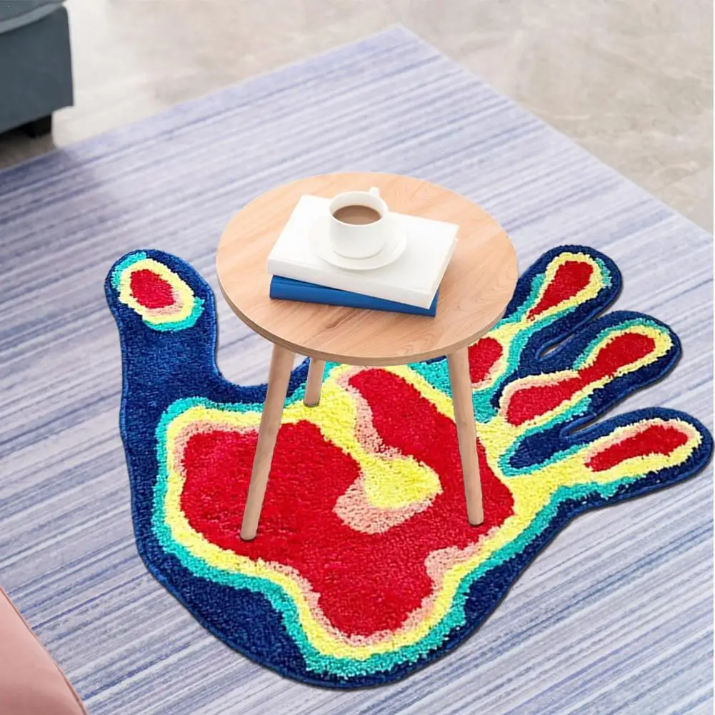 Blood-colored Handprint Flocking Rug Living Room Bedroom Tufted Carpet Bathroom Absorbent Non-slip Door Mat Home Decoration
Blood-colored Handprint Flocking Rug Living Room Bedroom Tufted Carpet Bathroom Absorbent Non-slip Door Mat Home Decoration