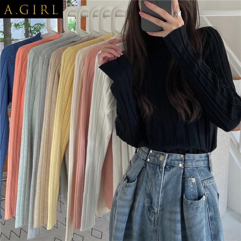Pullovers Women Half High Collar Simple Basic Autumn All-match Classic Slim Knitwear Cozy Popular Female Tender 10 Colors Daily
Pullovers Women Half High Collar Simple Basic Autumn All-match Classic Slim Knitwear Cozy Popular Female Tender 10 Colors Daily