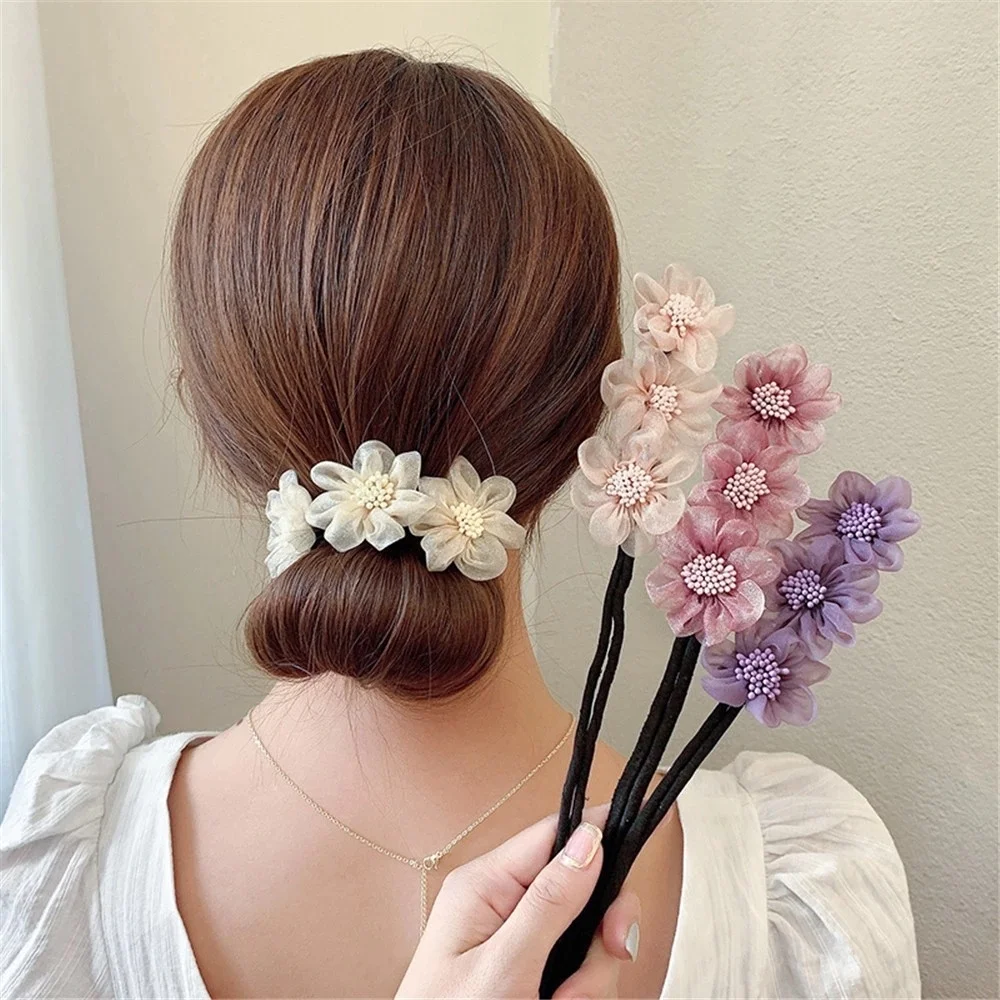 New Fashion Women Elegant Bud Chiffon Flowers Bun Maruko Hairstyles Making Long Tools Sweet Headband Hairbands Hair Accessories
New Fashion Women Elegant Bud Chiffon Flowers Bun Maruko Hairstyles Making Long Tools Sweet Headband Hairbands Hair Accessories