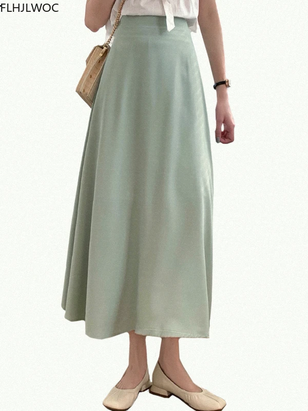 A Line Long Skirts Elegant Lady 2022 Woman Summer Holiday Date Girls Solid Green White High Waist Skirt
A Line Long Skirts Elegant Lady 2022 Woman Summer Holiday Date Girls Solid Green White High Waist Skirt
