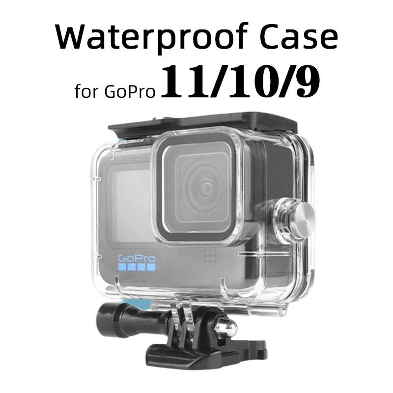 

Waterproof Case for GoPro Hero 11 10 9 Underwater 45m Diving Housing Cover With Dive Shell Filter Action Camera Accessories