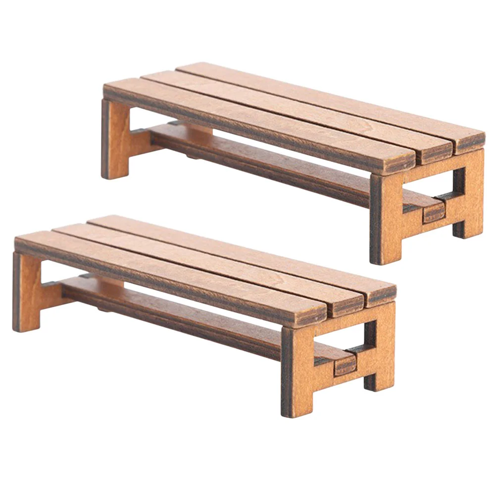 2 Pcs Mini Wooden Storage Bench Adornment Ornaments Dolls House Miniature Bookcase Furniture Realistic Model Decor
2 Pcs Mini Wooden Storage Bench Adornment Ornaments Dolls House Miniature Bookcase Furniture Realistic Model Decor