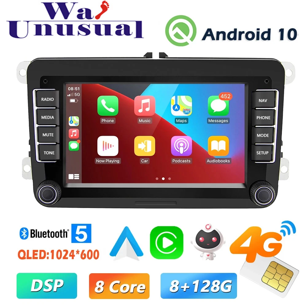 4G WiFi Topnavi 2 Din Android Car Radio GPS DSP Carplay For VW / Volkswagen Skoda Octavia Golf 5 6 Touran Passat B6 Polo Jetta
4G WiFi Topnavi 2 Din Android Car Radio GPS DSP Carplay For VW / Volkswagen Skoda Octavia Golf 5 6 Touran Passat B6 Polo Jetta