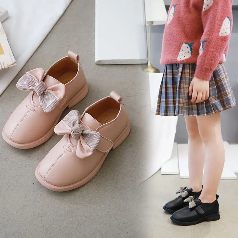 Kids Leather Shoes Retro Bowknot Soft Sole Girls Loafer Fashion Shoes Spring Autumn Non-Slip Zapatos Children Casual Dress Shoes
Kids Leather Shoes Retro Bowknot Soft Sole Girls Loafer Fashion Shoes Spring Autumn Non-Slip Zapatos Children Casual Dress Shoes