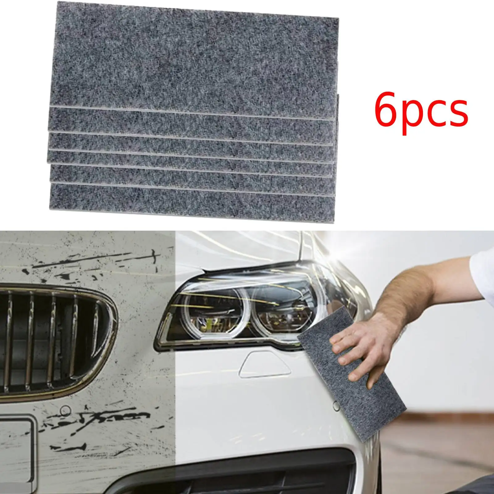6 Pieces Car Scratch Repair Cloth Metal Surface Instant Polishing Cloth 8x4 inch Nano Sparkle Anti-Scratch Cloth Remover
6 Pieces Car Scratch Repair Cloth Metal Surface Instant Polishing Cloth 8x4 inch Nano Sparkle Anti-Scratch Cloth Remover