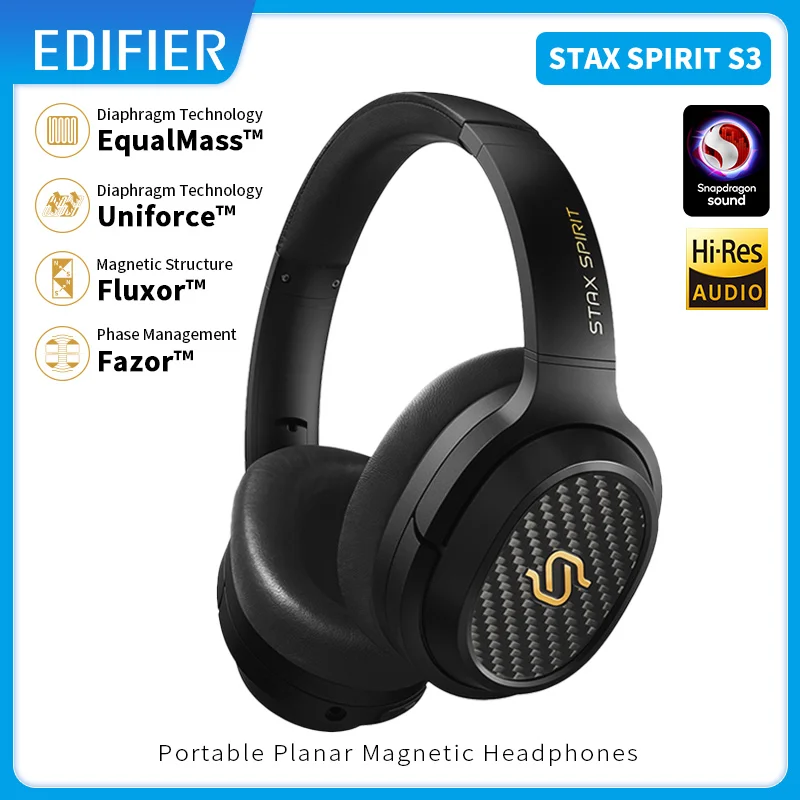 

Edifier STAX SPIRIT S3 Wireless Headphones Portable Planar Magnetic Audio System Hi-Res Audio 80 hours Playback Snapdragon Sound