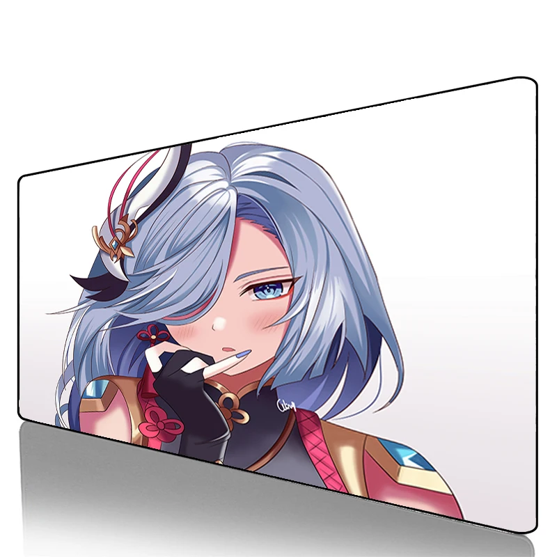 Противоскользящий игровой коврик для мыши Shenhe Genshin ударопрочный коврик для клавиатуры для ноутбука компьютера офиса аниме коврики для мыши... 
Противоскользящий игровой коврик для мыши Shenhe Genshin ударопрочный коврик для клавиатуры для ноутбука компьютера офиса аниме коврики для мыши...