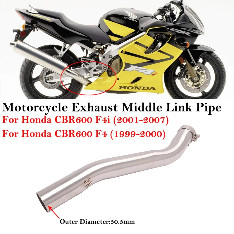 For Honda CBR600 F4 CBR600 F4i 1999 - 2007 Motorcycle Exhaust Muffler 51mm Slip on Connection Link Pipe Middle Tube Escape Moto
For Honda CBR600 F4 CBR600 F4i 1999 - 2007 Motorcycle Exhaust Muffler 51mm Slip on Connection Link Pipe Middle Tube Escape Moto