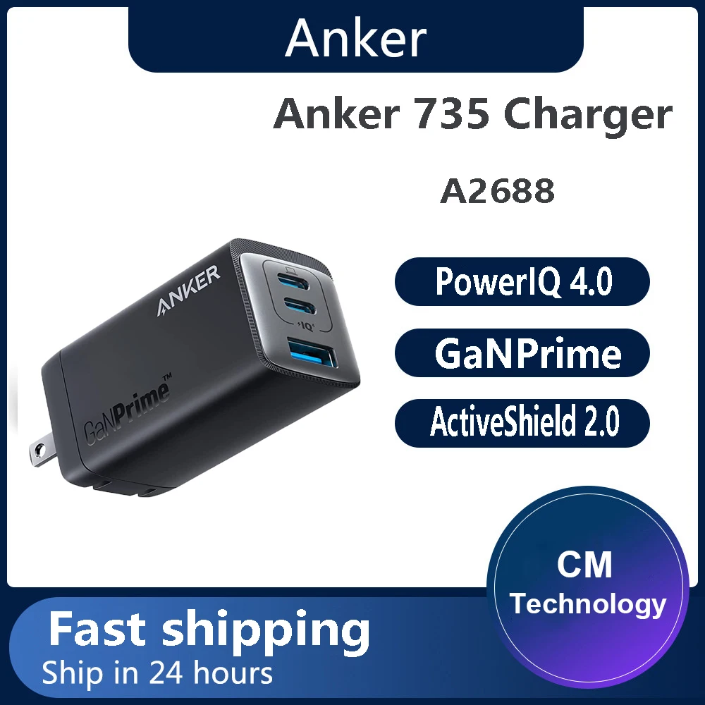 Anker USB C Charger Anker 735 Charger GaNPrime 65W PPS 3 Port Fast Compact Foldable Wall Charger for MacBook Pro/Air iPad Pro
Anker USB C Charger Anker 735 Charger GaNPrime 65W PPS 3 Port Fast Compact Foldable Wall Charger for MacBook Pro/Air iPad Pro