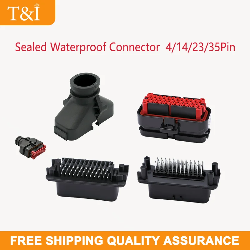 T&I Sealed Waterproof Connector 4/14/23/35Pin Male&Female Socket Plug Board End Wiring Pcb 776262-1 776266-1 776273-1
T&I Sealed Waterproof Connector 4/14/23/35Pin Male&Female Socket Plug Board End Wiring Pcb 776262-1 776266-1 776273-1