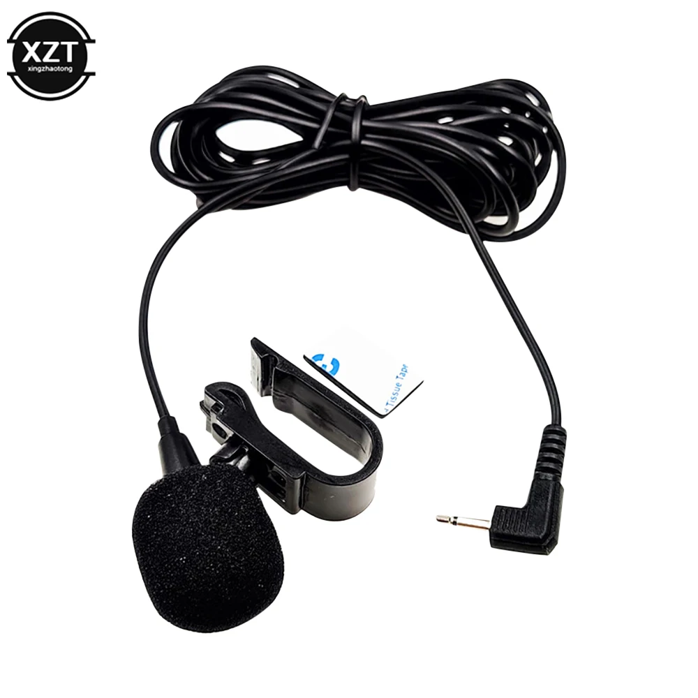 

Автомобильный аудио микрофон с угловым разъемом 2,5 мм, стерео микрофон, мини проводной внешний микрофон для авто, DVD-радио, кабель 3 м, 2-полюсн...