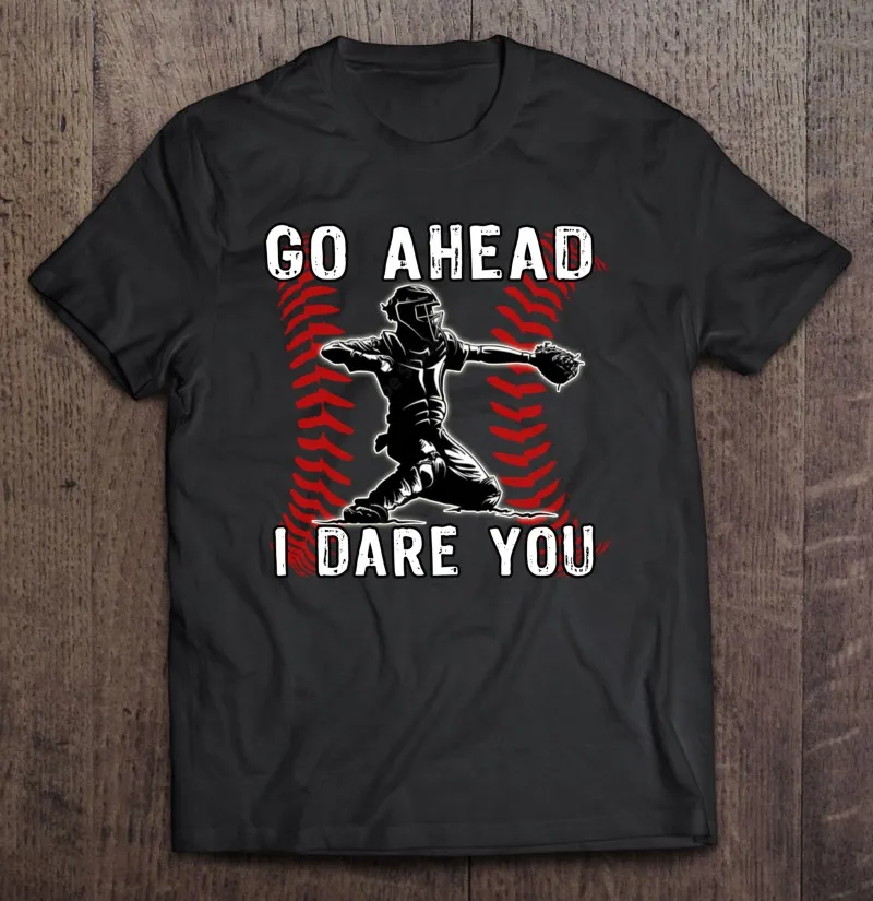 Футболка мужская оверсайз, пуловер с рисунком Ловца бейсбола, с надписью «Go Ahead I осмеливай тебя»
Футболка мужская оверсайз, пуловер с рисунком Ловца бейсбола, с надписью «Go Ahead I осмеливай тебя»