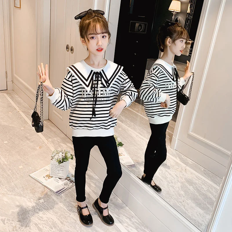 Girls Suit Sweatshirts +Pants Cotton 2Pcs/Sets 2022 Stripe Spring Autumn Thicken Comfortable Suits Sets Kid Baby Children Clothi
Girls Suit Sweatshirts +Pants Cotton 2Pcs/Sets 2022 Stripe Spring Autumn Thicken Comfortable Suits Sets Kid Baby Children Clothi