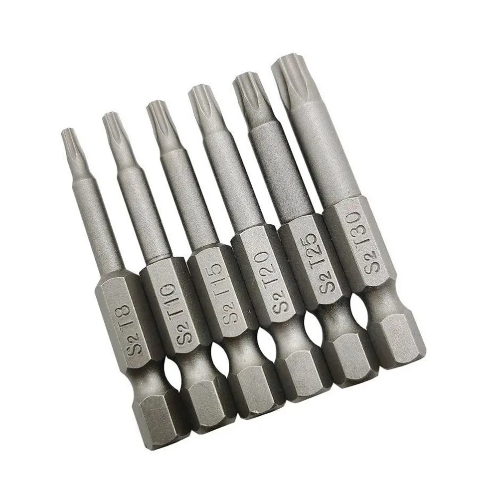 6 Pcs Screwdriver Bits With Magnetic Hex Driver Bit Hardware Materials T8T10T15T20T25T30 S2 Alloy Steel Professional Hand Tools
6 Pcs Screwdriver Bits With Magnetic Hex Driver Bit Hardware Materials T8T10T15T20T25T30 S2 Alloy Steel Professional Hand Tools