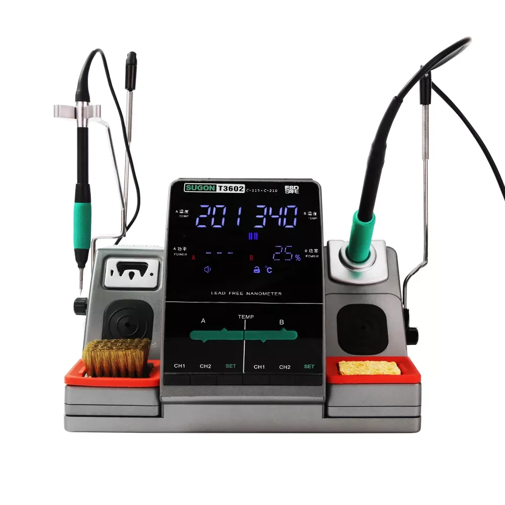 SUGON T3602 Soldering Station JBC C115 C210 Double Station Welding Rework Station For Cell-Phone PCB SMD IC Repair Solder Tools
SUGON T3602 Soldering Station JBC C115 C210 Double Station Welding Rework Station For Cell-Phone PCB SMD IC Repair Solder Tools