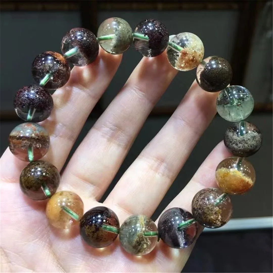 12mm Natural Colorful Ghost Phantom Quartz Bracelet Jewelry For Women Men Energy Crystal Gift Beauty Beads Stone Strands AAAAA
12mm Natural Colorful Ghost Phantom Quartz Bracelet Jewelry For Women Men Energy Crystal Gift Beauty Beads Stone Strands AAAAA